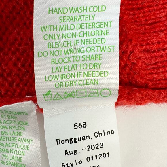 Lilly Pulitzer Leonette Sweater Cardigan Knit Amaryllis Red Wool Blend | M NWT - Picture 10 of 11